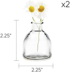 CHIVE ‘Loft’ Small Mini Flower Vases - Clear Glass Bud Vases, Set of 10 - Cute Vintage Rustic Centerpieces for Wedding, Events & Home - Premium Quality, Designed to Last - Image 3