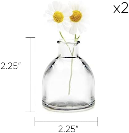 CHIVE ‘Loft’ Small Mini Flower Vases - Clear Glass Bud Vases, Set of 10 - Cute Vintage Rustic Centerpieces for Wedding, Events & Home - Premium Quality, Designed to Last - Image 3