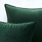 MIULEE Decorative Army Green Velvet Throw Pillow Covers for Couch 22x22 in - Image 2