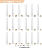 NUPTIO Hurricane Glass Candle Holders, Set of 18 Gold Taper Candle Holders - Image 5