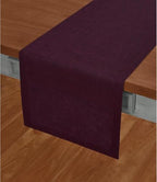 Solino Home 100% Pure Linen Table Runner Burgundy Long, Athena 14 x 156 in by SolinoHome