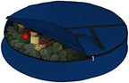Covers & All Christmas Wreath Storage Bag 18 Oz with Carrying Handle & Dual Zipper - 100% Water Resistant Durable Material Storage Bag - Holiday Xmas Tear Resistant Bag (24" Dia x 7" H, Blue) - Image 4