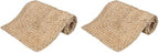 GLAMBURG Farmhouse Jute Burlap Table Runner 36 Inches Long, 13x36 Natural Jute Braided, Organic Eco-Friendly Rustic Vintage Dining (Pack of 2) by GLAMBURG