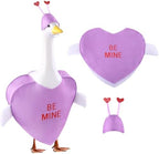 Valentine's Day Goose Outfit for 23" Porch Goose Holiday Purple Heart Cloths Costume Valentines Party Outdoor Garden Patio Yard Lawn Art Decoration(Be Mine) by Unknown