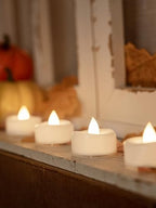 merrynights LED Candles, Tea Lights Candles Battery Operated Bulk, 100PCS Long-Lasting 200 Hours Flameless Tealight Candles, Realistic Flickering Wedding Candles for Festival Decor, 1.5'' D X 1.25'' H - Image 3