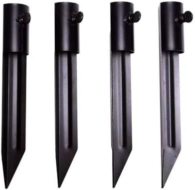 Metal Bamboo Stakes, Flag Pole Holder for Ground Spike, 4-Pack by Unknown