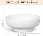 YMXYJM Decorative Resin Bowl, Large Fruit Bowl, White - Image 2