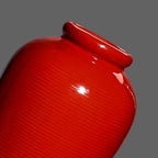 Red Ceramic Vase for Home Decor - 11 Inch Tall Modern Decorative Vase for Centerpieces, Boho Flower Vase for Pampas Grass, Christmas, Living Room, Kitchen, Fireplace, Entryway, Shelf Decor - Image 7