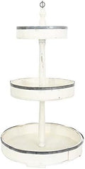 Creative Co-Op Decorative Wood & Tin 3 Tier Tray by Unknown