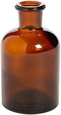 Small Amber Glass Bud Vases - Set of 6 - Apothecary Home Decor by FunExpress
