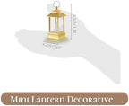 24 Pack Gold Mini Lanterns Decorative Indoor, for Wedding Decor - Image 2