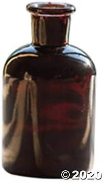 Small Amber Glass Bud Vases - Set of 6 - Apothecary Home Decor - Image 2