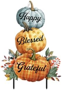 Briarwood Lane Fall Metal Art 26x14 Happy Blessed Grateful for Fall Metal Art by BriarwoodLane