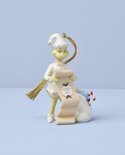 Lenox The Grinch's List Porcelain Christmas Hanging Ornament - Image 3