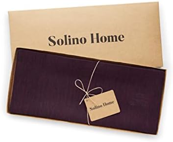 Solino Home 100% Pure Linen Table Runner Burgundy Long, Athena 14 x 132 in - Image 5