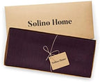 Solino Home 100% Pure Linen Table Runner Burgundy Long, Athena 14 x 156 in - Image 5