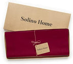 Solino Home Cotton Linen Table Runner Red, Hemstitch Collection 14 x 90 in - Image 4