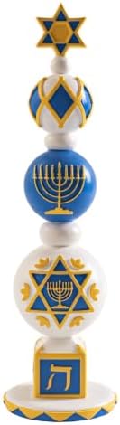 11.8" Hanukkah Table Decor, Home Centerpiece Decorations Indoor by Bechivie