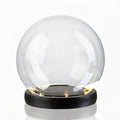 Cloche Glass Dome with LED Base, Round Glass Display Bell Jar, 6 Inch by ForCrystalLovers