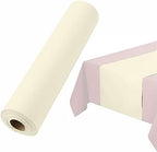 BloominGoods Disposable Table Runner for Dining Table, 16" 20-Pack Linen-Like Cream Paper Table Runners for Party, Wedding Or Event by BloominGoods