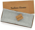 Solino Home 100% Pure Linen Table Runner Chambray Grey, Athena 14 x 90 in - Image 5