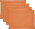 Solino Home 100% Pure Linen Woven Placemats Pumpkin, 14 x 19 in, Set of 4 by SolinoHome