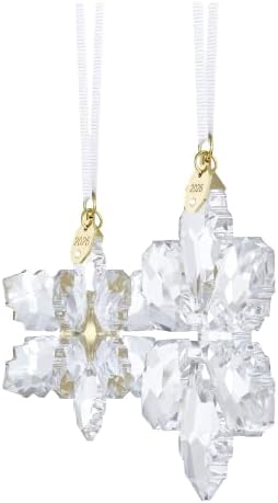 Swarovski Annual Edition 3D Ornament Set 2026, Crystal Snowflake, Clear, Star Shape, 2 Piece Collectible Holiday Decoration, Amazon Exclusive - Image 3
