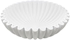 YMXYJM Large Decorative Bowl, Modern Handicraft Bowls for Home Decor, Decorative Fruit Bowl for Kitchen Counter, Ruffle Bowl Decor, Stylish Key Bowl for Entry Table, White by YMXYJM