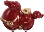 Alasum Horse Statue for Success and Wealth Red Ceramic Feng Shui Figurine with Authentic Artistic Appeal and Classic Design, for Chinese New Year Decorations and Lunar New Year Tabletop by Alasum