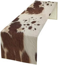 Cow Print Table Runner, Brown Cowhide Print Western Pattern for Home Kitchen Table Decor Dining Coffee Room Party Decor 13x120in by Unknown