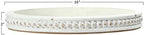 Creative Co-Op Round Decorative Wood Tray with Hobnail Edge, White - Image 3