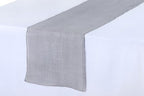 MDS® Pack of 15 Natural Burlap Table Runner, 12 x 72 Inch, Jute Rustic Farmhouse Boho Table Decor for Wedding Reception, Dining Table, Bridal Shower, Baby Shower & Party Decorations - Silver Grey - Image 3