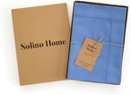 Solino Home Cotton Linen Napkins Dusty Blue Hemstitch, 20 x 20 in, Set of 4 - Image 4