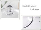 12" Tall Large Sturdy Handmade Glass Cloche Dome with Metal Base 11.4" H x 8" and 8" H x 5.5" in Set of 2 in Gold for Plant, Terrarium, Collectibles, Candle. Cloche Glass Dome, Bell Jar Display Case - Image 4