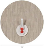 Chilewich Bamboo Placemats Set of 4, Round Woven Placemats - Image 2
