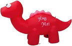 7' Air Blown Inflatable Red Valentine's Day Dinosaur Hug ME! Yard Decoration by AIR+CHARACTERS