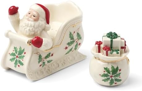 Lenox 897754 Holiday Figural Salt & Pepper Set, Christmas Dishes, Festive Serveware by Lenox