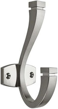 SAILING Coat Hooks - 5 Pack Brushed Nickel Towel Hooks Robe Hooks Decorative Wall Hooks for Bathroom Bedroom Kitchen Towel Robe Clothes Cabinet Closet Bathroom Hardware by SAILING
