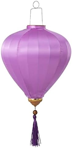 2 Pcs Chinese Lanterns Hanging Paper Lanterns，Multi-Color 12 in Silk Lantern Chinese Party Wedding Decorations (Purple) by YDLGJMCZ