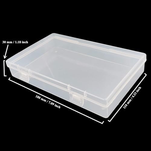 LJY 6 Clear Rectangular Plastic Boxes, 7.1 x 4.3 x 1.2 in for Electronics - Image 2