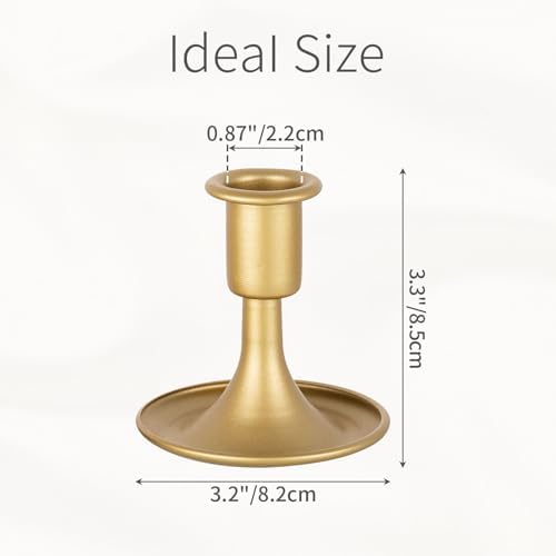 Gold Candlestick Holders Vintage: Set of 24 Taper Candle Holder - Image 6