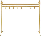 Red Co. 37.5” Christmas Tree Metal Freestanding Stocking Holder Stand Rack with 8 Hooks, Gold - Image 2
