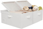 GRANNY SAYS Extra Large Storage Bins with Lids, Closet Bins, Ivory by GRANNYSAYS