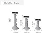 JFY Designs Alba Wood Candle Holders for Pillar, Farmhouse Fireplace Décor - Image 4