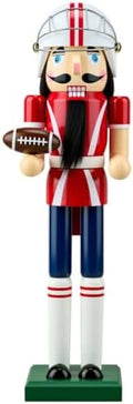 Blosssound 15" Christmas Football Nutcracker Wooden Sports Decor,Football B by Blosssound