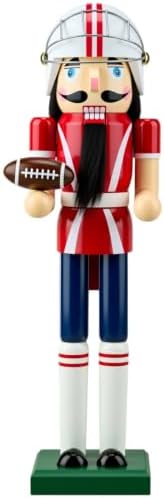 Blosssound 15" Christmas Football Nutcracker Wooden Sports Decor,Football B by Blosssound