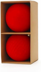 6In Large Red Velvet Christmas Ornaments Set,2Pcs Flocked Ornaments Balls by Senjie