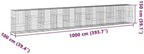 vidaXL Gabion Basket with Cover 393.7"x39.4"x59.1" Galvanized Iron - Image 3