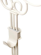 Front Door Wreath Hanger, Adjustable Hook Length Ivy Design, White - Image 4