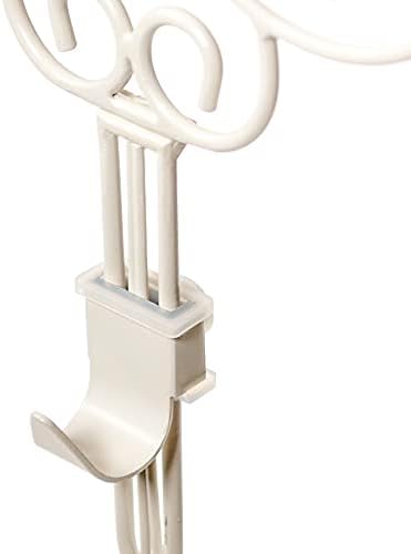 Front Door Wreath Hanger, Adjustable Hook Length Ivy Design, White - Image 4